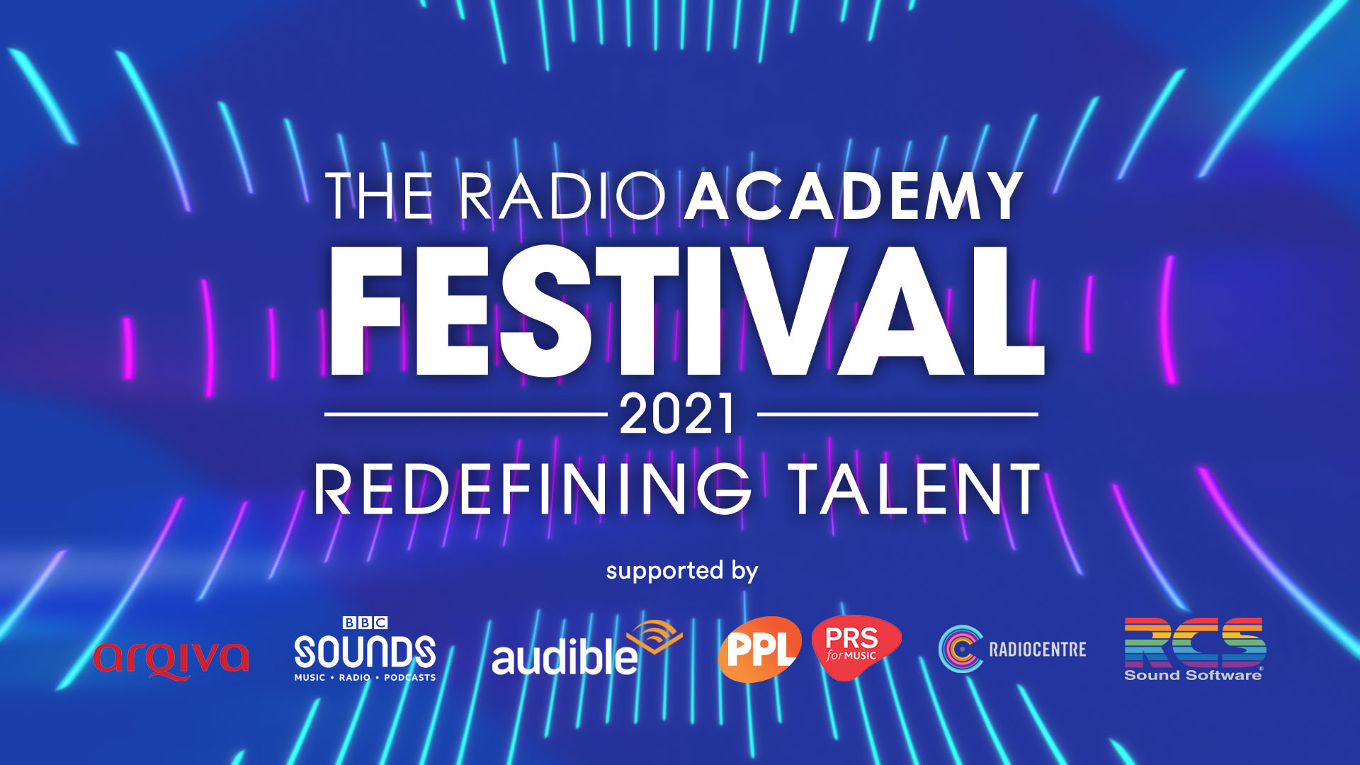 The Radio Academy Festival 2021 - Logo Subtitle With Sponsor